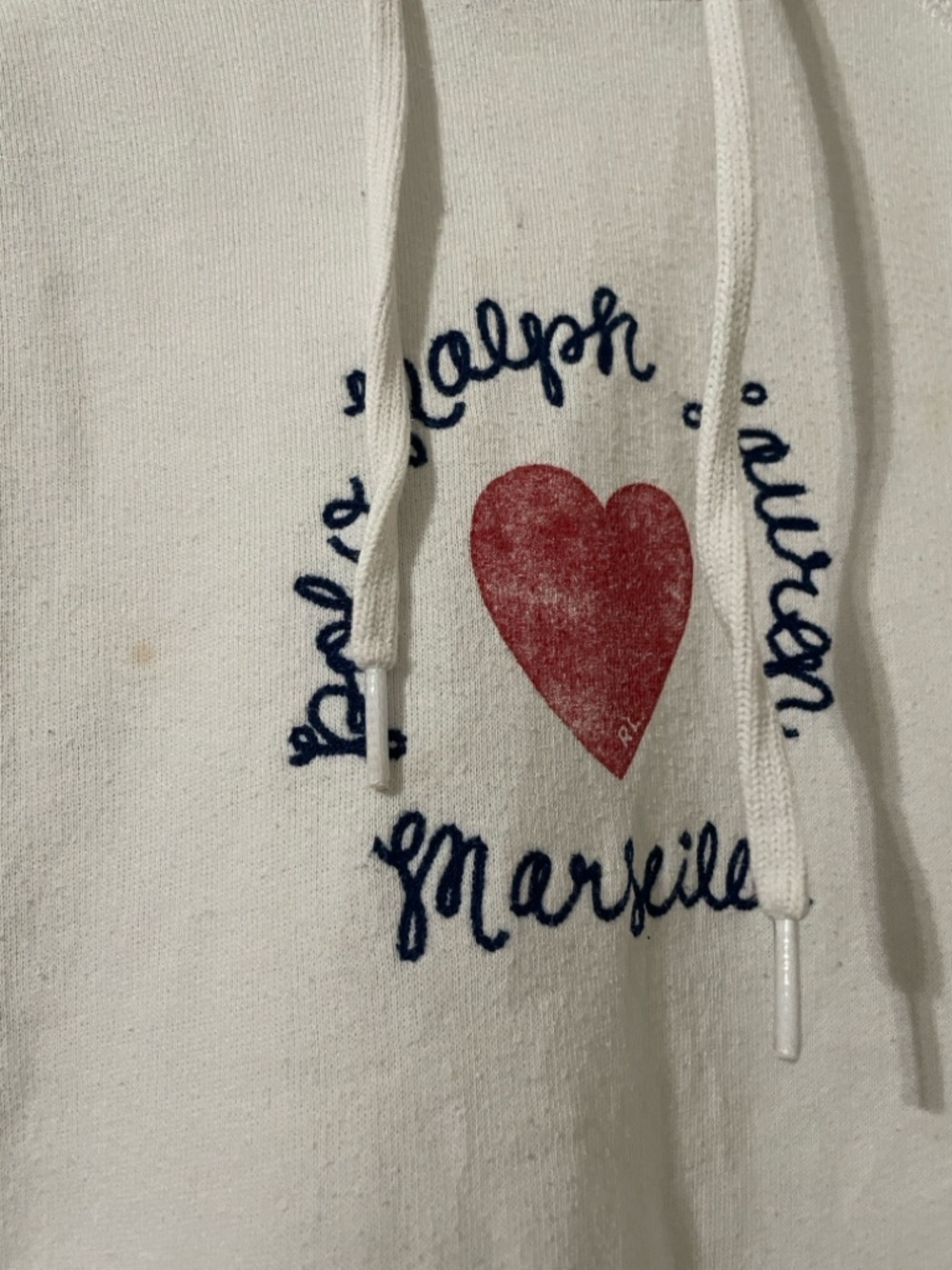 Polo Ralph Lauren Marseille Heart Hoodie White - Size S - Picture 7 of 9
